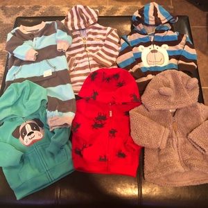 Baby boy winter zip ups.